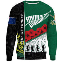 Polynesian Pride Clothing - (Custom) Australia Indigenous & New Zealand Maori Anzac.Sweatshirt - Polynesian Pride