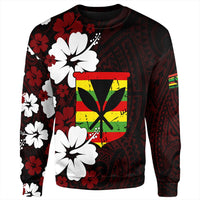 Polynesian Pride Sweatshirt - Hawaii Kanaka Hibiscus Style Sweatshirt LT10 Unisex Red - Polynesian Pride