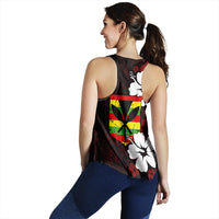Wonder Print Shop Clothing - Hawaii Kanaka Hibiscus Style Racerback Tank LT10 - Polynesian Pride