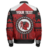 Polynesian Pride Jacket - Personalized Hawaiian High Kahuku Sleeve Zip Bomber Jacket LT10 - Polynesian Pride