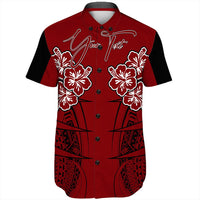 Polynesian Pride Shirt - Personalized Hawaii Spearhead Hibiscus Polynesian Short Sleeve Shirt LT10 Unisex Red - Polynesian Pride