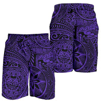 Polynesian Hawaiian Style Tribal Tattoo Violet Men's Short Violet - Polynesian Pride