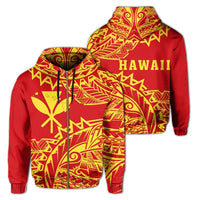 Kanaka Polynesian Zipper Hoodie Viva Style Unisex Art - Polynesian Pride