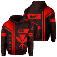 Kanaka Polynesian Hoodie Red Morale Style Unisex Red - Polynesian Pride
