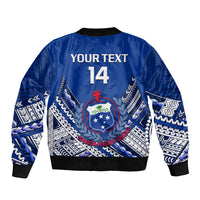 (Custom Text And Number) Samoan Rugby Manu Samoa 7s Polynesian Pattern Bomber Jacket LT14 - Polynesian Pride
