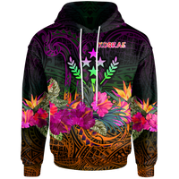 Kosrae Hoodie Summer Hibiscus Unisex Reggae - Polynesian Pride