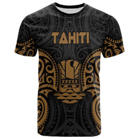 Tahiti Polynesian T Shirt Tahitian Spirit Gold Unisex Gold - Polynesian Pride