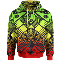 YAP Hoodie Reggage Seal with Polynesian Tattoo Unisex Blue - Polynesian Pride