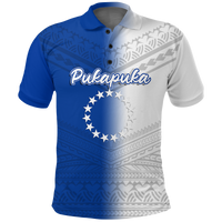 (Custom Personalised) Pukapuka Cook Islands Pride Polo Shirt - LT12 Unisex Blue - Polynesian Pride