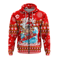 Custom Hawaii Christmas Santas Surf Mele Kalikimaka Hoodie LT2 - Polynesian Pride