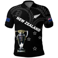 Custom New Zealand Champions Rugby 2022 Polo Shirt LT12 Black - Polynesian Pride