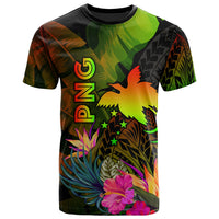 Papua New Guinea Polynesian T Shirt Hibiscus and Banana Leaves Unisex Reggae - Polynesian Pride