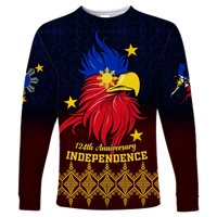The Philippines Independence Anniversary 124th Years Long Sleeve Shirt - LT12 Unisex Blue - Polynesian Pride
