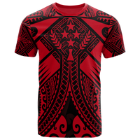 Kosrae T Shirts Red Seal with Polynesian Tattoo Unisex Red - Polynesian Pride