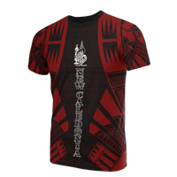 New Caledonia T Shirt New Caledonia Coat Of Arms Polynesian Tattoo Red Style Unisex Red - Polynesian Pride