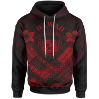 Hawaii Hoodie Red Seal Polynesian Patterns Unisex Red - Polynesian Pride