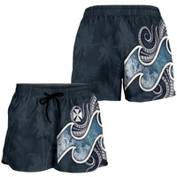 Wallis and Futuna Polynesian Women's Shorts - Ocean Style - Polynesian Pride