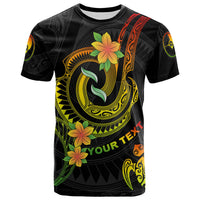 Yap Custom T Shirt Reggae Plumeria Flowers with Spiral Patterns Unisex Art - Polynesian Pride