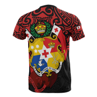 Tonga Pride T Shirt Tonga Flag Coat of Arms Polynesian Tattoo - Polynesian Pride