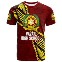 Tonga Vavau High School Tongan Patterns T Shirt LT12 Unisex Red - Polynesian Pride
