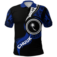 Chuuk Polo Shirt Micronesia Pride LT12 Unisex Blue - Polynesian Pride