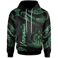 Vanuatu Hoodie Polynesian Tattoo Green Version Unisex Green - Polynesian Pride
