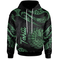 Tahiti Hoodie Polynesian Tattoo Green Version Unisex Green - Polynesian Pride