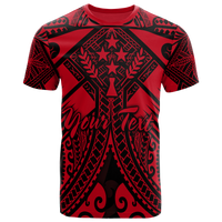 Kosrae Custom T Shirts Red Seal with Polynesian Tattoo Unisex Red - Polynesian Pride