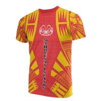 Marquesas Islands T Shirt Marquesas Islands Tiki Face Tattoo Red Style Unisex Art - Polynesian Pride