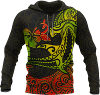 Hawaii Hoodie Polynesian Hammerhead Shark Unisex BLACK - Polynesian Pride