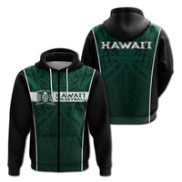 Hawaii Volleyball Green Warrior – Hoodie – LT2 Zip Hoodie GREEN - Polynesian Pride