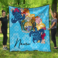 Nauru Premium Quilt - Tropical Style Blue - Polynesian Pride