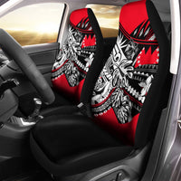 Cook Islands Car Seat Cover - Tribal Jungle Pattern Universal Fit Black - Polynesian Pride