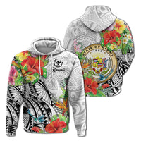 Hawaii Hibiscus Kanaka Polynesia Hoodie LT2 Hoodie WHITE - Polynesian Pride