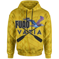 American Samoa Polynesian Hoodie Fuao Vatia Yellow - Polynesian Pride