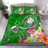 Fiji Bedding Set - Turtle Plumeria (Green) Green - Polynesian Pride