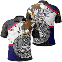 American Samoa Seal Polo Shirt My Blood Unisex Black - Polynesian Pride