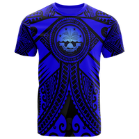 FSM T Shirt Blue Seal with Polynesian Tattoo Unisex Blue - Polynesian Pride