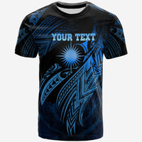 Marshall Islands Polynesian Custom T Shirt Legend Blue Version Unisex Blue - Polynesian Pride