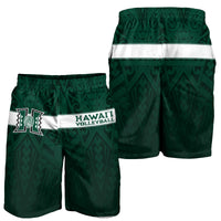 Hawaii Volleyball Green Warrior Men Short - LT2 - Polynesian Pride