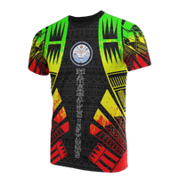 Marshall Islands T Shirt Marshall Islands Seal Polynesian Tattoo Reggae Style Unisex Reggae - Polynesian Pride