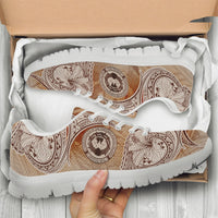 Northern Mariana Islands Sneakers - Hibiscus Flowers Vintage Style - Polynesian Pride