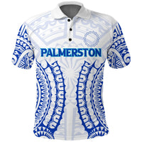 Custom Cook Islands Palmerston Polo Shirt Tribal Pattern LT12 White - Polynesian Pride