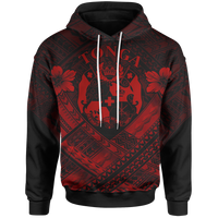 Tonga Polynesian Hoodie Tonga Red Seal Camisole Hibiscus Style Unisex White - Polynesian Pride