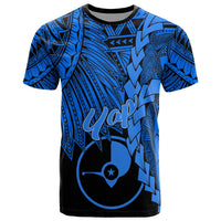 Yap Micronesia T Shirt Tribal Wave Tattoo Blue Unisex Blue - Polynesian Pride