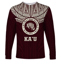 Hawaii Kau High & Pahala Elementary School Pride Long Sleeve Shirt - LT12 Unisex Red - Polynesian Pride