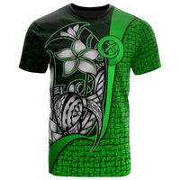 Vanuatu T Shirt Green Turtle with Hook Unisex GREEN - Polynesian Pride