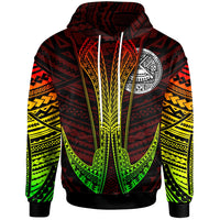 American Samoa Custom Hoodie Fish Hook Unisex Red - Polynesian Pride