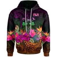 Fiji Hoodie Summer Hibiscus Unisex Reggae - Polynesian Pride