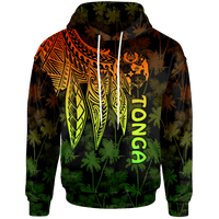 Tonga Hoodie Polynesian Wings (Reggae) Unisex Reggae - Polynesian Pride